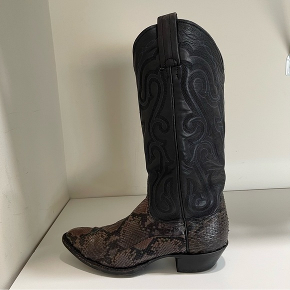 PANHANDLE SLIM WOMEN'S COWGIRL BOOT EXOTIC PYTHON R-TOE Western Yellowstone - Picture 1 of 15